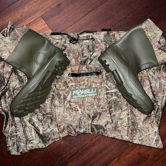 Foxelli Chest Waders – Camouflage Hunting Fishing Waterproof Sz. 14 Boots - Picture 4 of 8